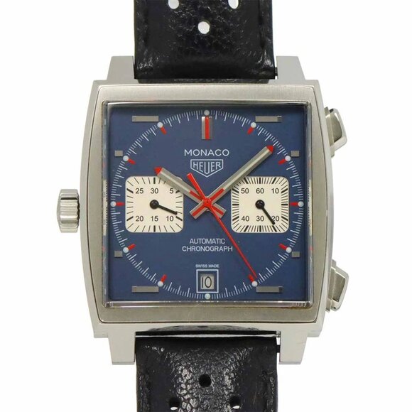 TAG Heuer Monaco CAW211P Chronograph Automatic Blue Dial Mens Watch 90289930 - Picture 3 of 7